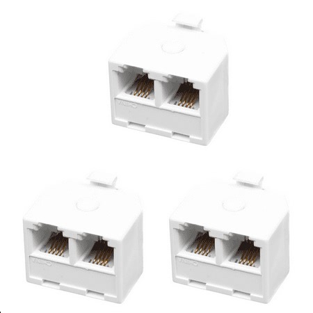 3X 2-Way 6P4C RJ11 Modular Phone Telephone Wall Adapter and Splitter for Landline Telephone - Walmart.ca