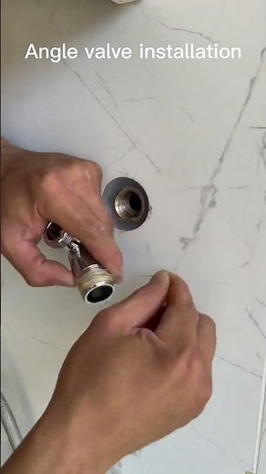 Angle valve installation