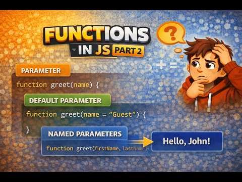 Functions in JavaScript Part 2 | Named Parameters & Default Parameters