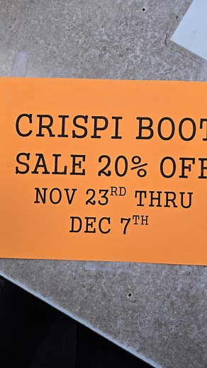 Heads up, hunters, our Crispi Boot Sale just dropped. 20% off the boots that have earned a reputation for comfort and durability in the field. Come try on a pair and let our crew help you find the right fit. #outdoorsports #whatcomcounty #shoplocal #crispiboots | Dave's Sports Shop