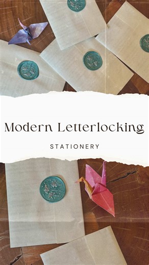 Modern letterlocking 💌 #letters #letterlocking #mail #snailmail