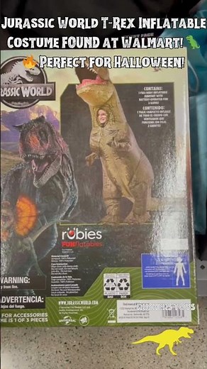 Jurassic World T Rex Inflatable Costume FOUND at Walmart! 🦖🔥 Perfect for Halloween! #jurassicworld