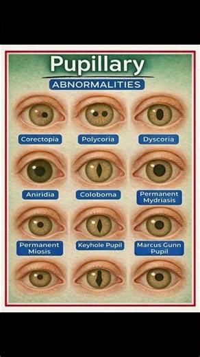 👁️ Pupillary Abnormalities Explained in Seconds | Eye Health Facts #Shorts
