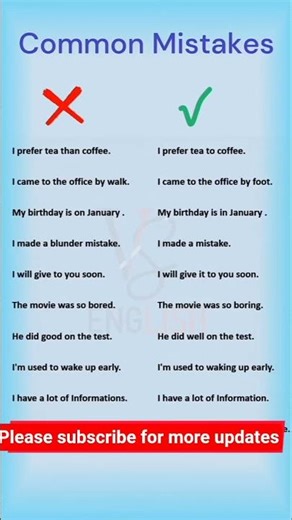 Common English Mistakes You Must Avoid ❌✅Improve Your English FastStop Making These English Mistakes