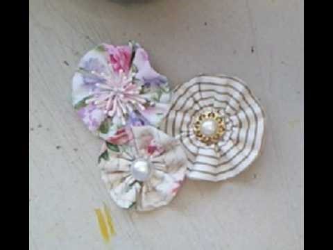 DIY - 3 x Fabric Flowers By Request - Tutorial - jennings644 - Teacher of All Crafts