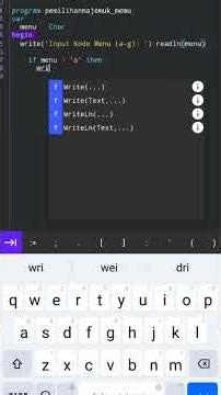 Program Pascal Sederhana Menggunakan Struktur Pemilihan Majemuk #coding