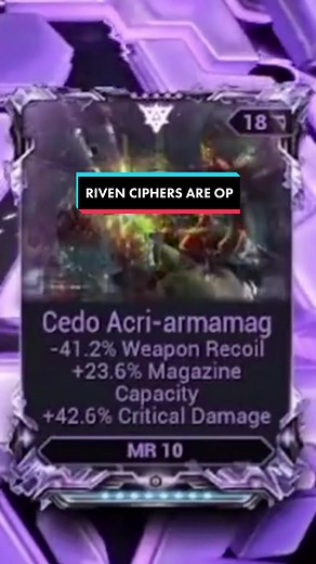RIVEN CIPHERS ARE OP! #warframe #cipher #riven #cedo #tenno #kuva #roll #mod #streamer #streaming #twitch #loki