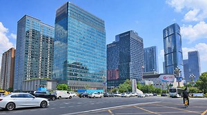 Walking through the core of Chengdu city