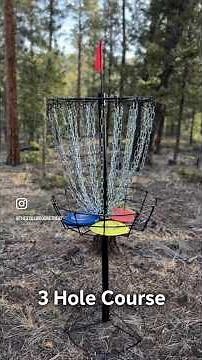 I Built a 3-Hole Disc Golf Course at My Mountain Cabin #innovation #mountaincabins