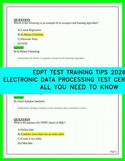 EDPT 2026 Success Strategies For High Scores And Electronic Data Processing Certification