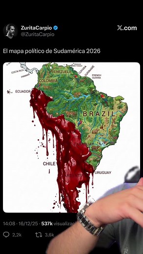 Mapa político de Sudamérica 2026 y tasas de homicidio