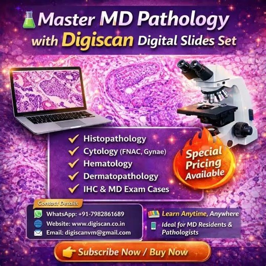 Digiscan Digital Slides Set for MD Pathology Residents, Senior Residents, Professionals & Educators