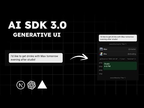 Vercel AI SDK 3.0 | Generative UI | Stream React Components from LLMs To Chatbots