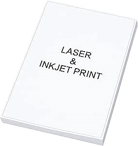 L LIKED 50 Pre-Cut 4x6 Shipping Labels for Laser & Inkjet Printers, Single Sheet, Self Adhesive Address Mailing Postage Shipping Labels (50 Sheets)