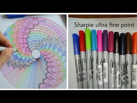 Drawing a mandala with Sharpie ultra fine point