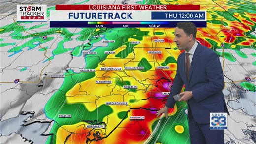 Strong storms move into Baton Rouge metro after 8PM