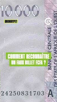 How to spot a counterfeit CFA franc banknote