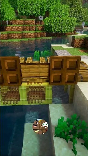 Minecraft Easy Wooden Bridge Tutorial 🌉#minecraft #minecraftshorts #minecraftbuilding