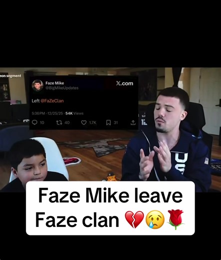 Faze Mike leaves faze clan😢🌹💔 #faze #fazerug #fazelacy #marlon #fazeclan