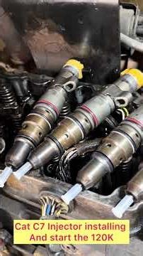 #Caterpillar injectors restore and install Motor grader 120K #constructionequipment #injector #HEUI