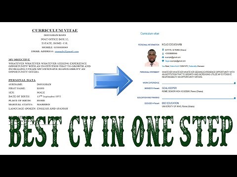 How to convert your normal CV to europass format