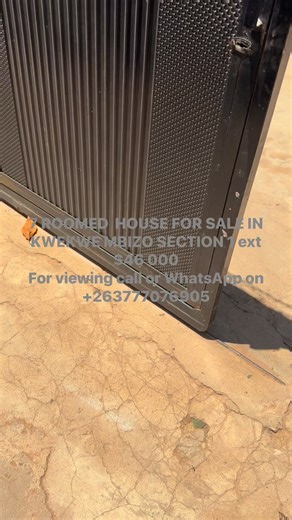 *STUNNING 7-ROOMED HOUSE FOR SALE IN KWEKWE MBIZO 1 EXTENSION! 🏠**Experience Luxury Living!*This beautiful 4-bedroomed house is situated in the heart of Mbizo 1 Extension, Kwekwe. With its modern finishes and secure features, it's the perfect home for you and your family.*PROPERTY FEATURES:*- 4 spacious bedrooms, with the main bedroom featuring an *en-suite bathroom*- *Modern ceilings* and *tiled rooms* for a sleek, contemporary look- *Paved yard* for low-maintenance outdoor living- *Fitted kit