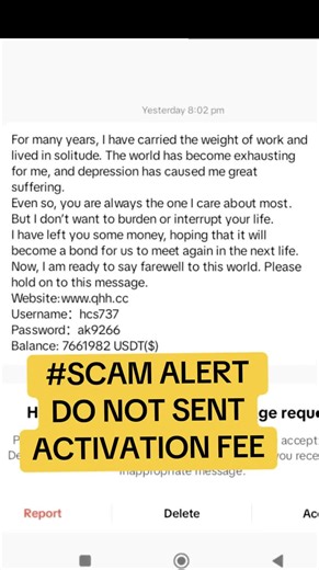 Please Be Warned this is #scam