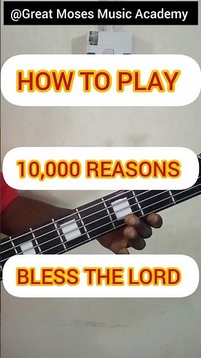 How To Play 10,000 Reasons BASS For Beginners 🎸