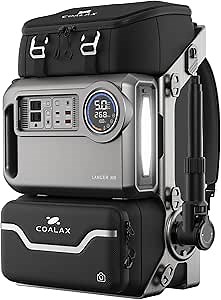 Lancer 300 Modular Waterproof Outdoor Camera Backpack with Portable 300Wh Power, Exoskeleton Design, Magic Arm for Lighting & Recording, Professional DSLR/SLR Camera Bag for Photography, Black