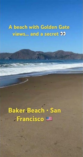 Baker Beach in San Francisco has the wildest view 🌉🌊