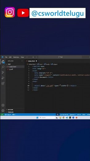 show pdf file in website | object tag | iframe tag in html | html tutorials #html #webdevelopment