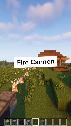 Creating a Powerful Fire Cannon in Minecraft