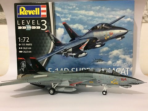 Revell 1/72 F-14D TOMCAT BUILD (PAINTED WITH BRUSH)