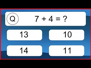20 Addition Quiz Exercises for Kids