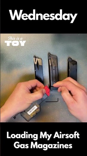 Loading Airsoft Gas Magazines with Speedloader #airsoft #green #gas