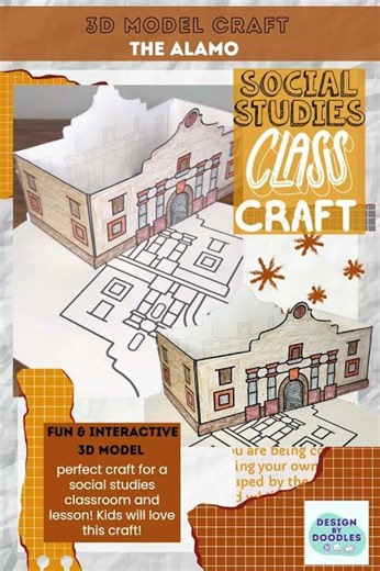 The Alamo Activity ⭐ 3D Model Craft (Texas History Lesson Idea)