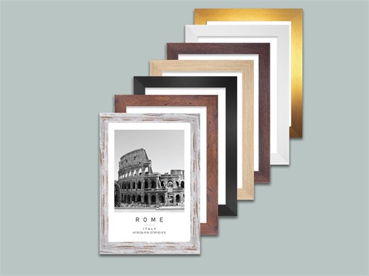 Distressed Wood A4 Picture Frame 14x11, Gold A2 With Mount, Rustic Photo Frame, A5 Dark Wood, A3 Oak Poster Frame, Square Frame, Silver Art - Etsy UK