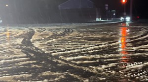 152K views · 857 reactions | SLEET TRACKS! Victory Drive in Thunderbolt is a mess. The Thunderbolt bridge, Islands Expressway, and Lazaretto Creek Bridges are closed until further notice. GADoT tried to brine Islands Expressway late night (they already did so earlier) and it didn’t help. | WTOC Jamie Ertle | Facebook