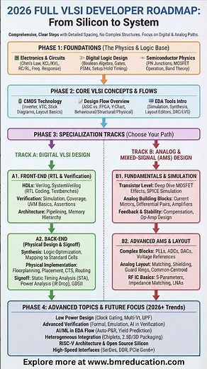 2026 Full VLSI Developer Roadmap 🚀 | From Silicon to System (Complete Guide)