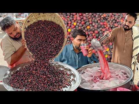 Roadside Falsa Juice Making | Healthy Summer Street Drink Phalsa Sharbat | Amazing Street Food