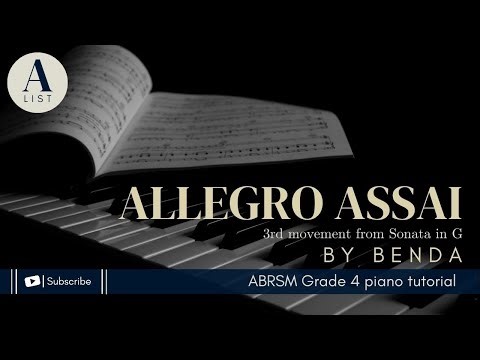 ABRSM GRADE 4 PIANO TUTORIAL | A1 - Allegro Assai