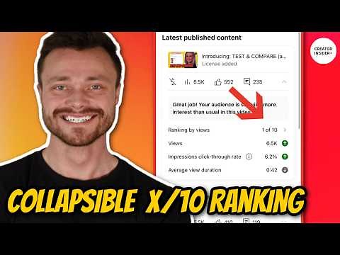 [Now Launched] x/10 Collapsible Ranking in YouTube Analytics