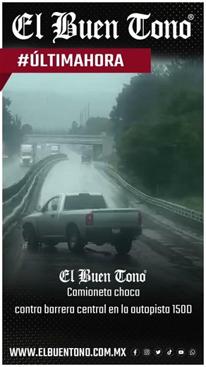 ⚠️ Pickup truck crashes into center barrier on the 150D highway