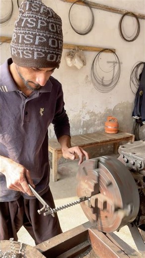 Simple Compression Spring Made on Lathe Machine | Perfect Spring Crafting #shorts