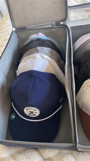 This hat storage bin can hold so many hats #hatstorage #hatorganization #hatbin