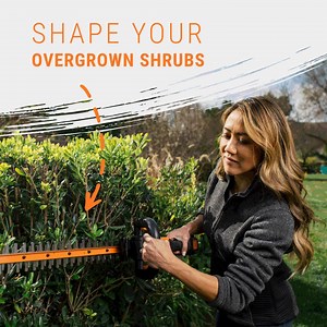 Get ready to shape your overgrown shrubs 🌳 The Worx 20V Cordless 22" Hedge Trimmer is longer than most hedge trimmers, for smooth, long, clean tops and sides. | WORX Tools