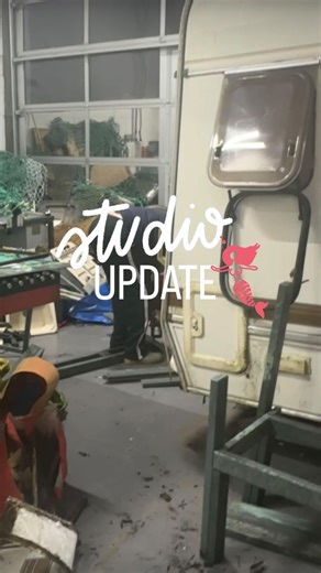 Ecotribo.com on Instagram: "Recycling Gone Rogue ::: Behind the scenes of the workshop ‘upgrade’… because apparently we didn’t have enough to do already. A damp old caravan, a lot of optimism, and Ty repeatedly calling it madness. Bonkers? Yes. Another rescue mission. Standard. ::: . . . #recyclingideas #studiolife #upcycle #creativereuse #studio"