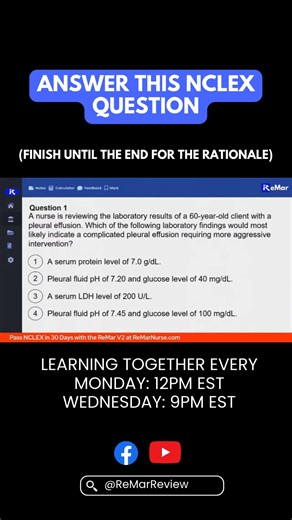 Challenge yourself with this NCLEX Practice Question! Practice more for free at ReMarNurse.com/free. | ReMar Nurse