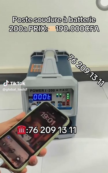 La révolution du soudage mobile est là ! 🔋🔥 Besoin de souder sur un site isolé ? Ce poste POWER I-200 sur batterie vous offre la liberté totale. Une puissance de 200A dans un format compact. • Affichage digital précis • Batterie haute performance intégrée • Idéal pour les interventions d'urgence 💰 Prix : 190.000 CFA 📱 Infos : 76 209 13 11 📍 Disponible maintenant ! #Soudure #Bricolage #Outillage #Senegal #Construction forgé