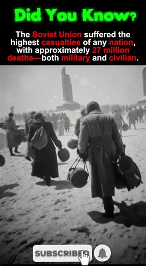 Soviet Union Losses – 27 Million Lives Lost in WW2 #WW2 #HistoryShorts #SovietUnion #WarFacts